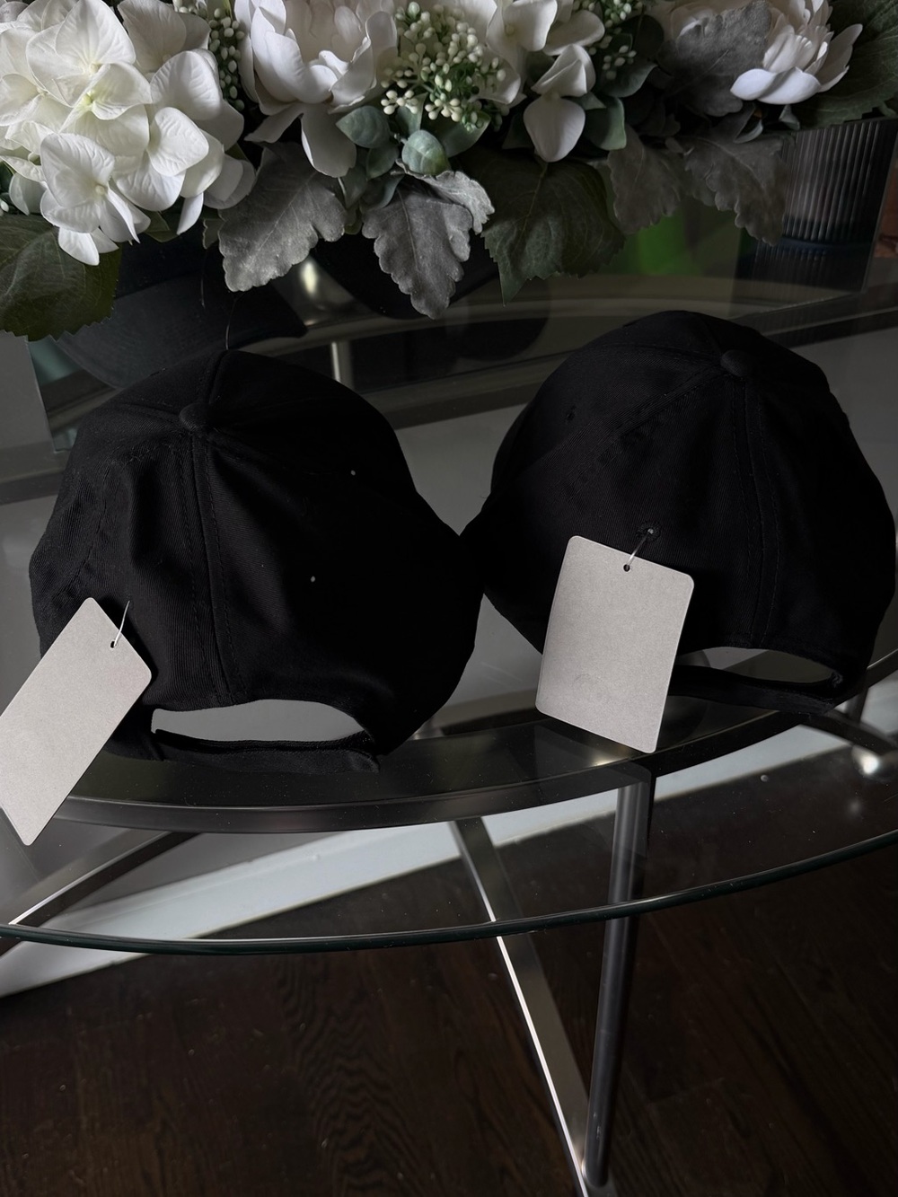 NWT BMW Black Baseball Caps (2) with Blue and White Roundel - Picture 3 of 6